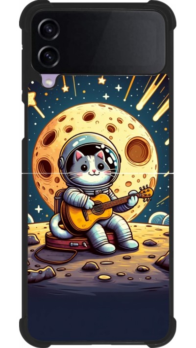 Samsung Galaxy Z Flip3 5G Case Hülle - Silikon schwarz AstroKatze RockMond