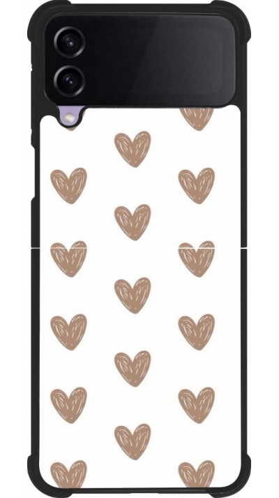 Samsung Galaxy Z Flip3 5G Case Hülle - Silikon schwarz Autumn 2024 brown hearts