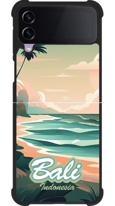 Samsung Galaxy Z Flip3 5G Case Hülle - Silikon schwarz Bali Landscape