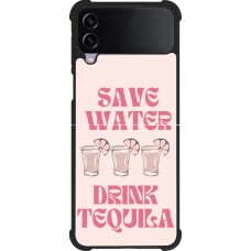 Samsung Galaxy Z Flip3 5G Case Hülle - Silikon schwarz Cocktail Save Water Drink Tequila