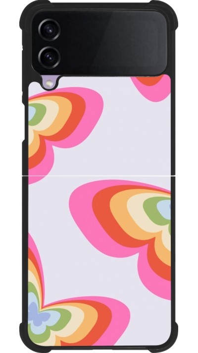 Samsung Galaxy Z Flip3 5G Case Hülle - Silikon schwarz Easter 2024 rainbow butterflies