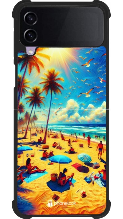 Samsung Galaxy Z Flip3 5G Case Hülle - Silikon schwarz Sommer Paradies Farbe