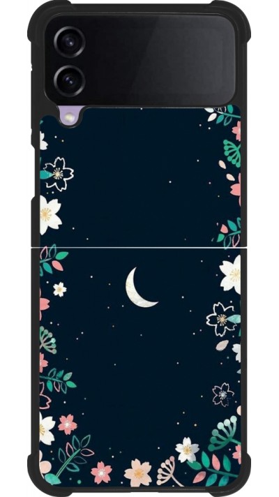 Samsung Galaxy Z Flip3 5G Case Hülle - Silikon schwarz Flowers space