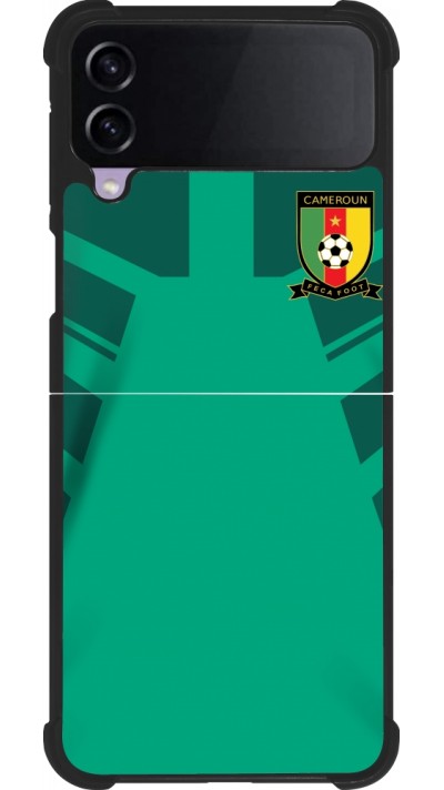 Samsung Galaxy Z Flip3 5G Case Hülle - Silikon schwarz Kamerun 2022 personalisierbares Fussballtrikot