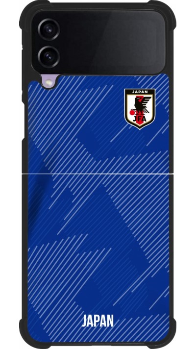 Samsung Galaxy Z Flip3 5G Case Hülle - Silikon schwarz Japan 2022 personalisierbares Fussballtrikot