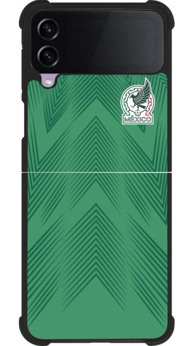 Samsung Galaxy Z Flip3 5G Case Hülle - Silikon schwarz Mexiko 2022 personalisierbares Fussballtrikot