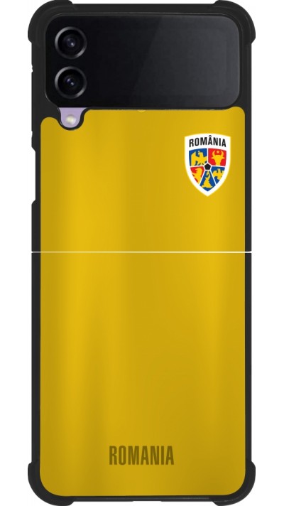 Coque Samsung Galaxy Z Flip3 5G - Silicone rigide noir Maillot de football Roumanie
