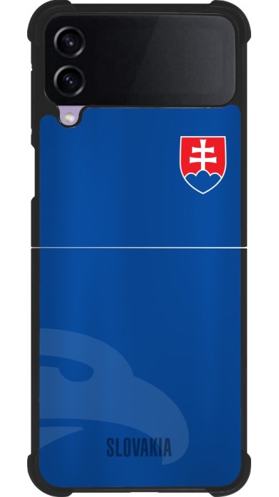 Coque Samsung Galaxy Z Flip3 5G - Silicone rigide noir Maillot de football Slovaquie