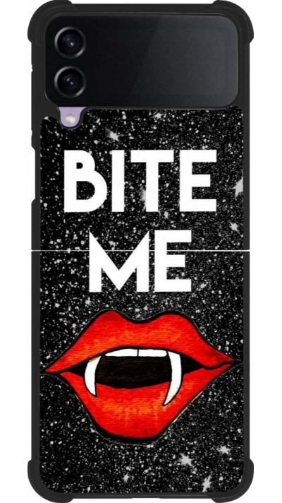 Samsung Galaxy Z Flip3 5G Case Hülle - Silikon schwarz Halloween 2024 bite me