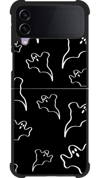 Samsung Galaxy Z Flip3 5G Case Hülle - Silikon schwarz Halloween 2024 black and white ghosts