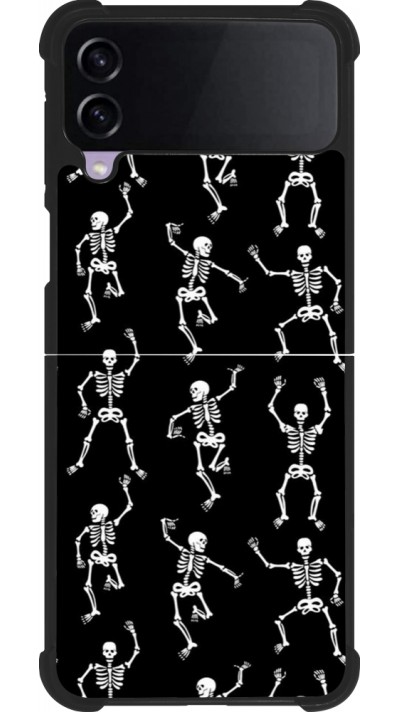 Samsung Galaxy Z Flip3 5G Case Hülle - Silikon schwarz Halloween 2024 dancing skeleton