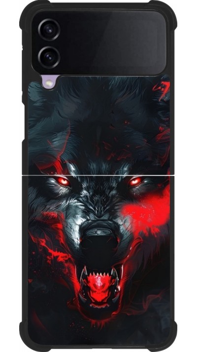 Samsung Galaxy Z Flip3 5G Case Hülle - Silikon schwarz Halloween 2024 mad werewolf