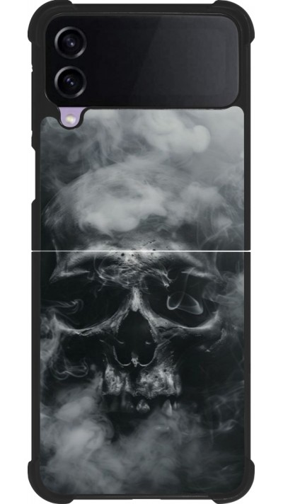 Samsung Galaxy Z Flip3 5G Case Hülle - Silikon schwarz Halloween 2024 smoky skull