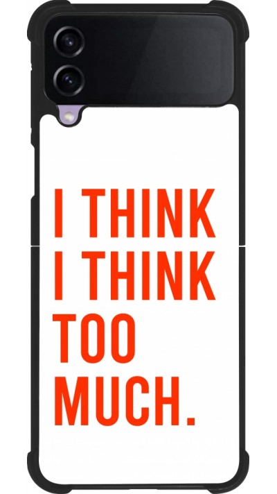 Samsung Galaxy Z Flip3 5G Case Hülle - Silikon schwarz I Think I Think Too Much