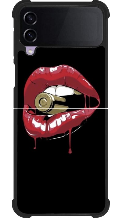 Samsung Galaxy Z Flip3 5G Case Hülle - Silikon schwarz Lips bullet