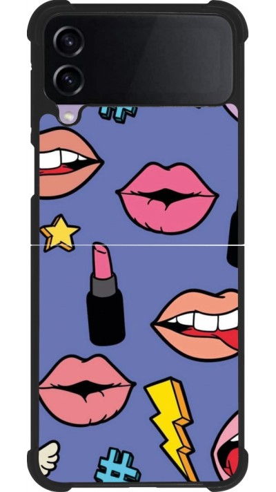 Samsung Galaxy Z Flip3 5G Case Hülle - Silikon schwarz Lips and lipgloss