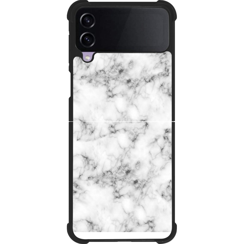 Samsung Galaxy Z Flip3 5G Case Hülle - Silikon schwarz Marble 01