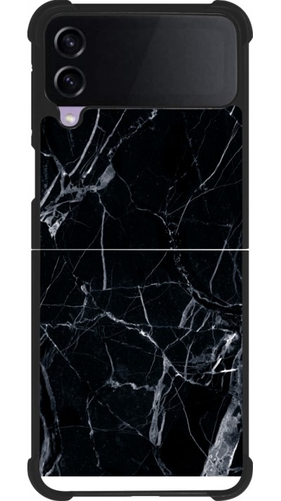 Samsung Galaxy Z Flip3 5G Case Hülle - Silikon schwarz Marble Black 01