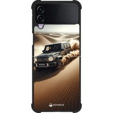 Samsung Galaxy Z Flip3 5G Case Hülle - Silikon schwarz Mercedes G Drift Wueste