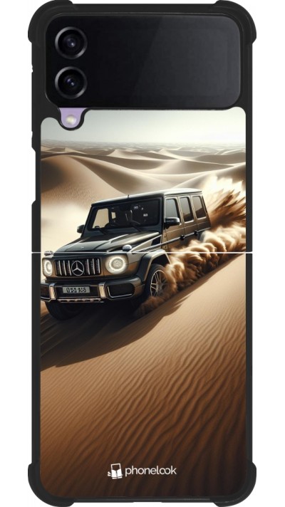 Samsung Galaxy Z Flip3 5G Case Hülle - Silikon schwarz Mercedes G Drift Wueste