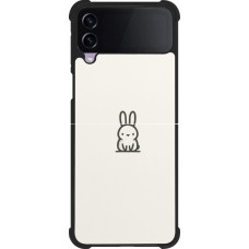 Samsung Galaxy Z Flip3 5G Case Hülle - Silikon schwarz Minimal Häschen Süße