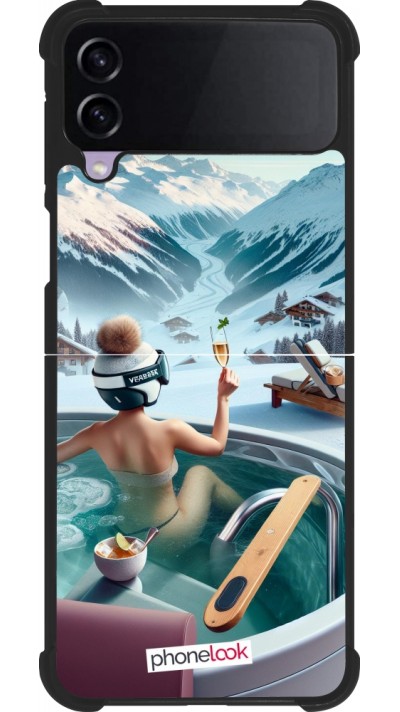 Samsung Galaxy Z Flip3 5G Case Hülle - Silikon schwarz Berg Glamour Whirlpool