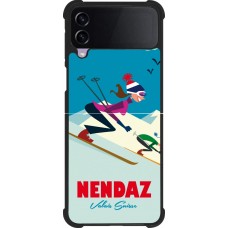 Samsung Galaxy Z Flip3 5G Case Hülle - Silikon schwarz Nendaz Ski Downhill