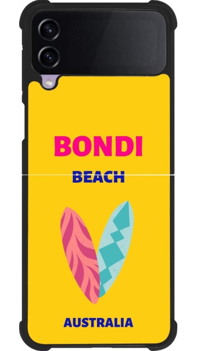 Coque Samsung Galaxy Z Flip3 5G - Silicone rigide noir Pop Summer Destination Bondi