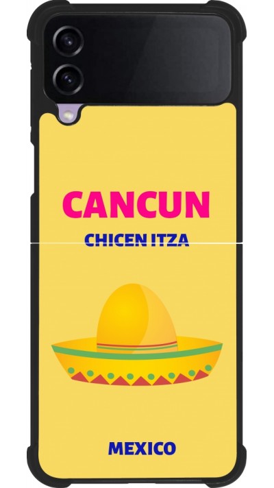 Coque Samsung Galaxy Z Flip3 5G - Silicone rigide noir Pop Summer Destination Cancun