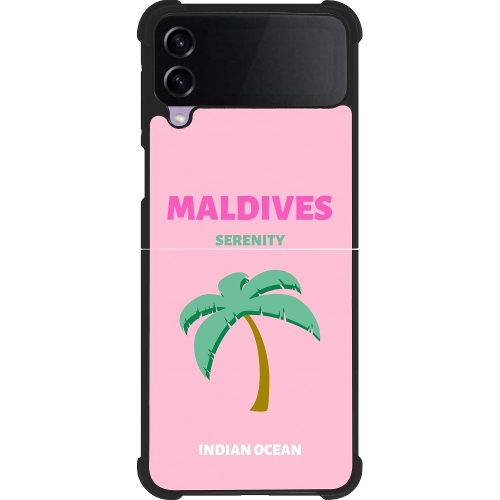 Samsung Galaxy Z Flip3 5G Case Hülle - Silikon schwarz Pop Summer Destination Maldives