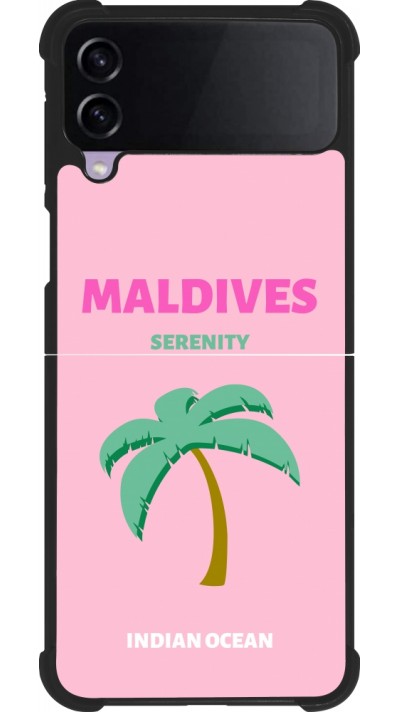 Coque Samsung Galaxy Z Flip3 5G - Silicone rigide noir Pop Summer Destination Maldives