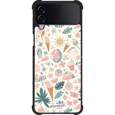 Samsung Galaxy Z Flip3 5G Case Hülle - Silikon schwarz Sommer Pink Muster