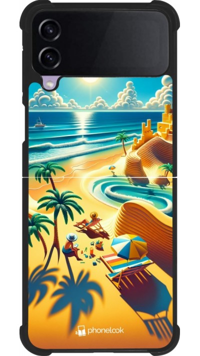 Samsung Galaxy Z Flip3 5G Case Hülle - Silikon schwarz Sonnenuntergang Brise