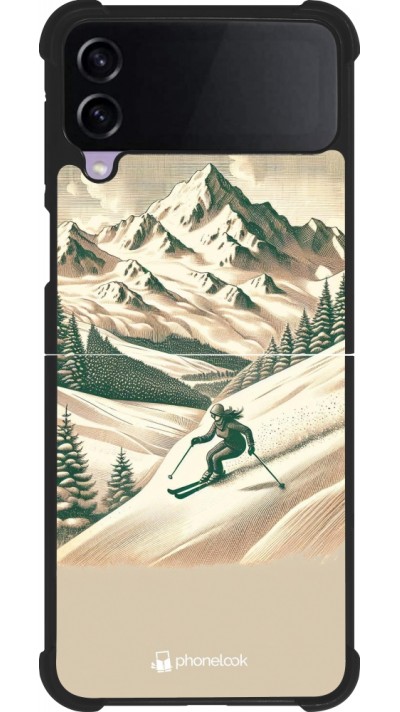 Samsung Galaxy Z Flip3 5G Case Hülle - Silikon schwarz Vintage Skiberg