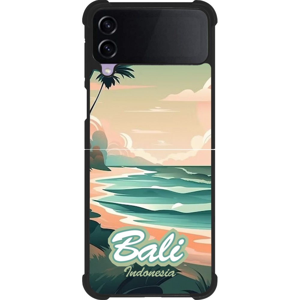 Samsung Galaxy Z Flip4 Case Hülle - Silikon schwarz Bali Landscape