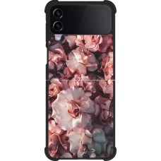 Samsung Galaxy Z Flip4 Case Hülle - Silikon schwarz Beautiful Roses