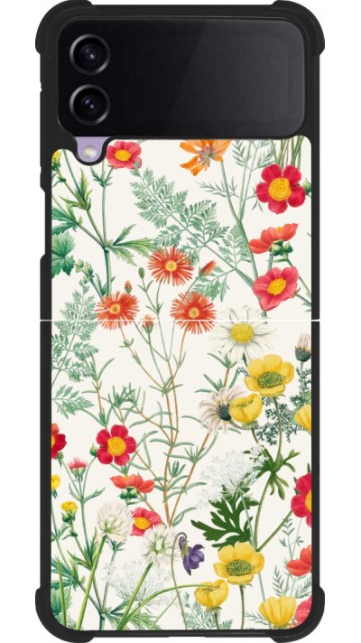 Samsung Galaxy Z Flip4 Case Hülle - Silikon schwarz Flora Botanical Wildlife