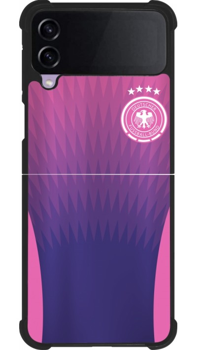 Samsung Galaxy Z Flip4 Case Hülle - Silikon schwarz Deutschland Away personalisierbares Fussballtrikot