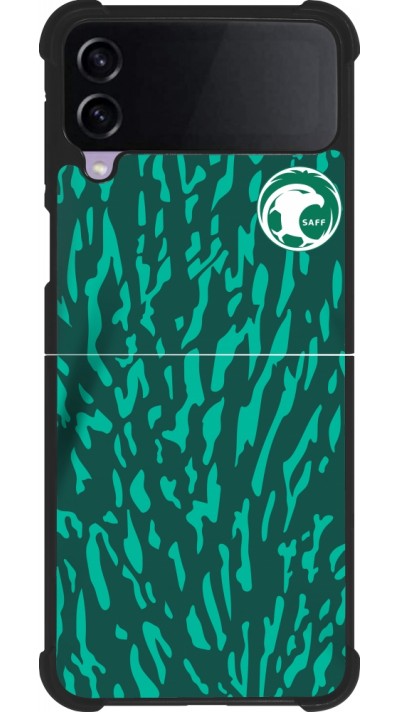 Samsung Galaxy Z Flip4 Case Hülle - Silikon schwarz Saudi-Arabien 2022 personalisierbares Fussballtrikot