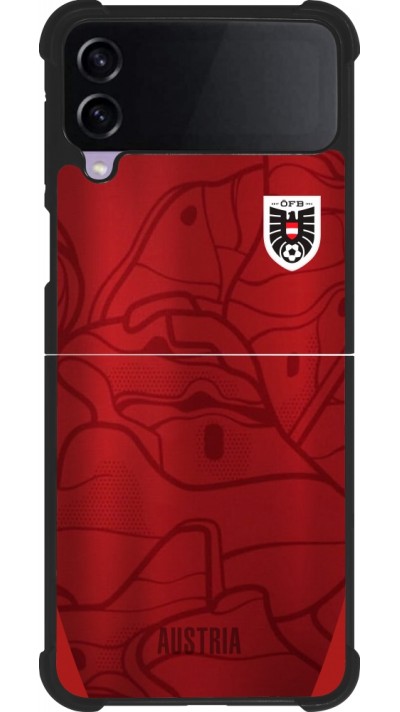 Samsung Galaxy Z Flip4 Case Hülle - Silikon schwarz Austria personalisierbares Fussballtrikot