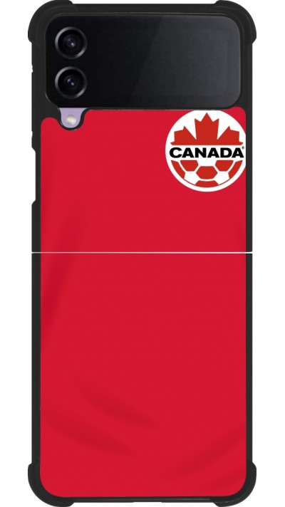 Samsung Galaxy Z Flip4 Case Hülle - Silikon schwarz Kanada 2022 personalisierbares Fussballtrikot