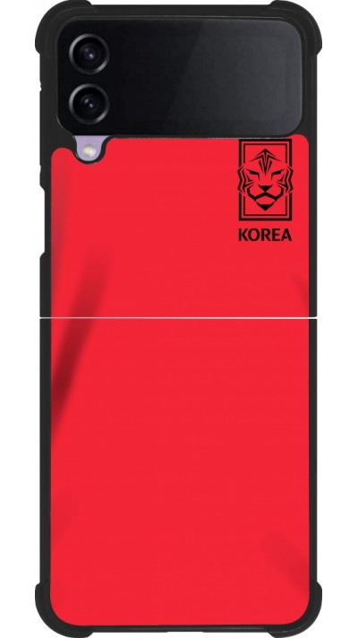 Samsung Galaxy Z Flip4 Case Hülle - Silikon schwarz Südkorea 2022 personalisierbares Fussballtrikot