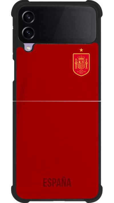 Samsung Galaxy Z Flip4 Case Hülle - Silikon schwarz Spanien 2022 personalisierbares Fußballtrikot