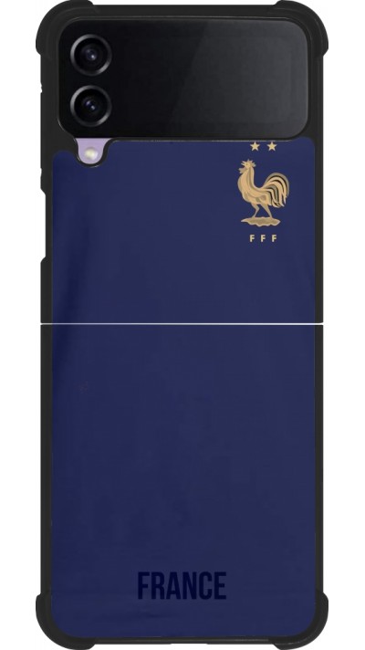 Samsung Galaxy Z Flip4 Case Hülle - Silikon schwarz Frankreich 2022 personalisierbares Fussballtrikot