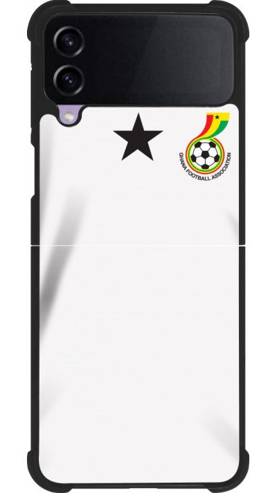 Samsung Galaxy Z Flip4 Case Hülle - Silikon schwarz Ghana 2022 personalisierbares Fussballtrikot