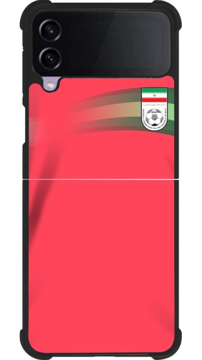 Samsung Galaxy Z Flip4 Case Hülle - Silikon schwarz Iran 2022 personalisierbares Fussballtrikot