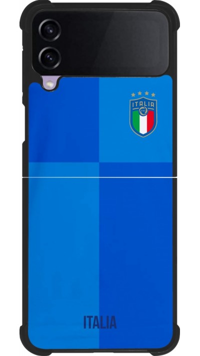 Samsung Galaxy Z Flip4 Case Hülle - Silikon schwarz Italien 2022 personalisierbares Fußballtrikot