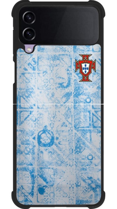 Samsung Galaxy Z Flip4 Case Hülle - Silikon schwarz Portugal Away personalisierbares Fussballtrikot