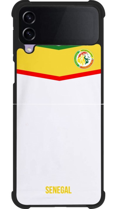 Samsung Galaxy Z Flip4 Case Hülle - Silikon schwarz Senegal 2022 personalisierbares Fußballtrikot