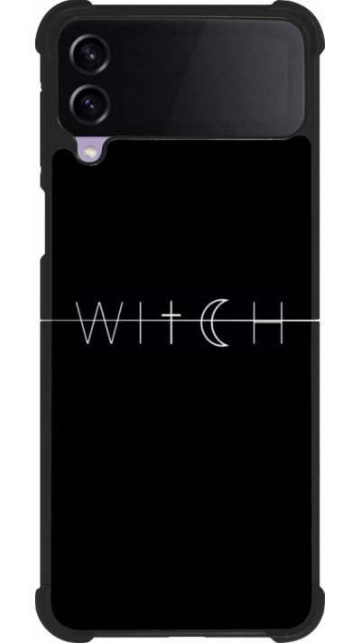 Samsung Galaxy Z Flip4 Case Hülle - Silikon schwarz Halloween 22 witch word